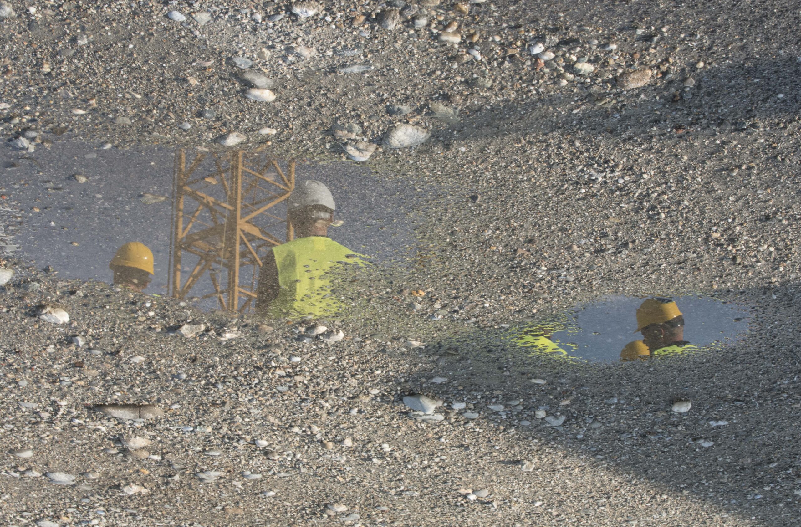 Civil Engineer at building site, working in the construction industry